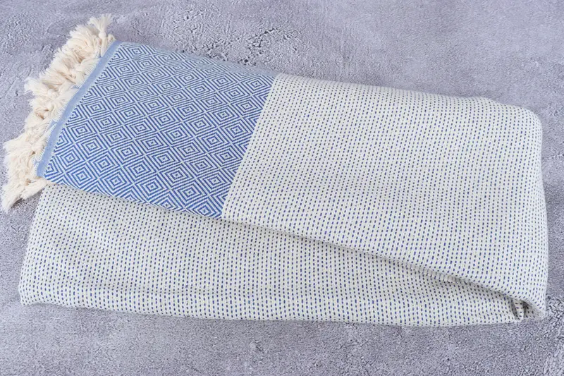 Turkish Beach Blanket, 96x80 Cotton Diamond Towel, Decorative Blanket, Aesthetic Blanket, Personalized Gifts, Bachelor Gift, Custom Blanket - 6