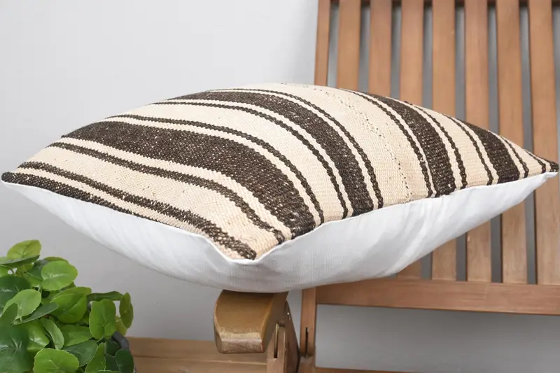 Pillow for Couch, Nautical Throw Pillow, Pillow Case, Toss Pillow Sham, Vintage Kilim Pillow, 20x20 Beige Pillow Sham, Gift Pillow - 6