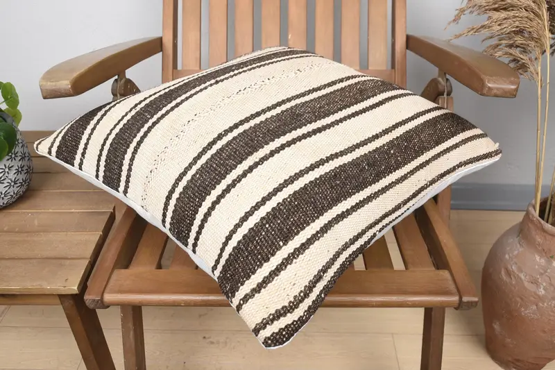 Pillow for Couch, Nautical Throw Pillow, Pillow Case, Toss Pillow Sham, Vintage Kilim Pillow, 20x20 Beige Pillow Sham, Gift Pillow - 4