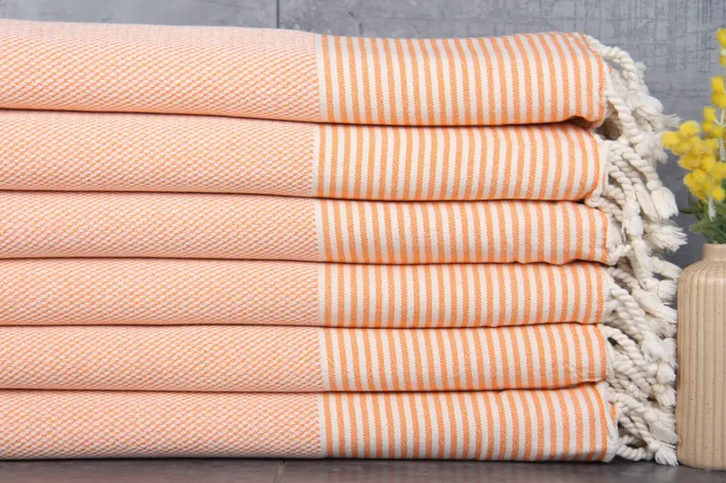 Personalized Towel, Maid Of Honor Gift, Absorbent Turkish towel, Embroidered Towel, 70x36 Cotton Striped Towel, Custom Name Towel, Scarf Towel - 1