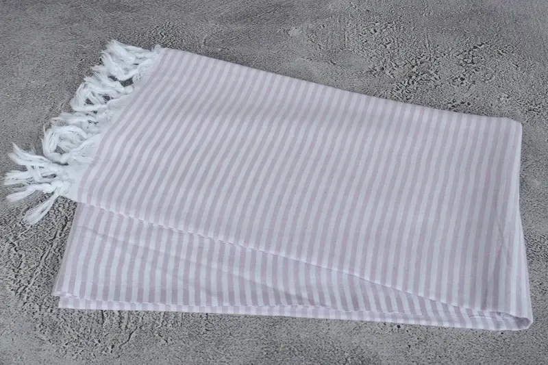 Bridesmaid Gift Towel, Wedding Shower Gift, Quick-dry peshtemal, 68x36 Cotton Striped Towel, Luxury Turkish beach towel with fringe, Handmade Gift - 6