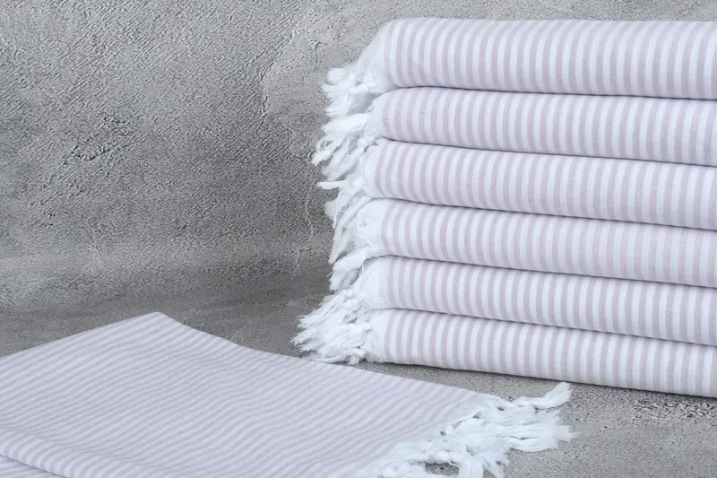 Bridesmaid Gift Towel, Wedding Shower Gift, Quick-dry peshtemal, 68x36 Cotton Striped Towel, Luxury Turkish beach towel with fringe, Handmade Gift - 2