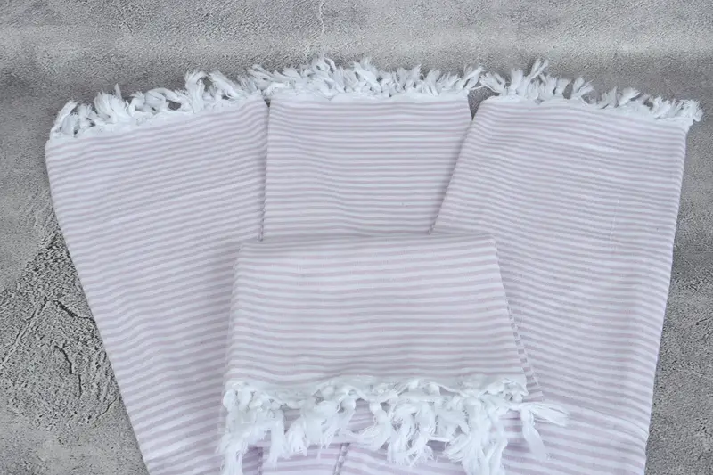 Bridesmaid Gift Towel, Wedding Shower Gift, Quick-dry peshtemal, 68x36 Cotton Striped Towel, Luxury Turkish beach towel with fringe, Handmade Gift - 4