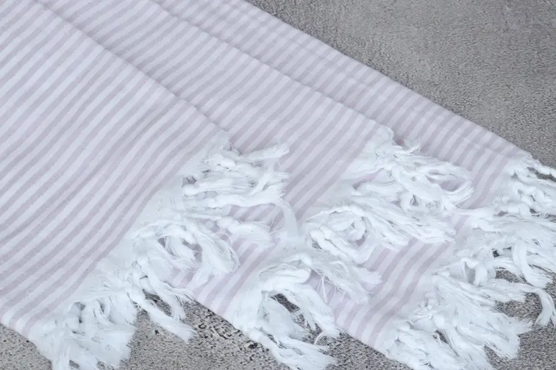 Bridesmaid Gift Towel, Wedding Shower Gift, Quick-dry peshtemal, 68x36 Cotton Striped Towel, Luxury Turkish beach towel with fringe, Handmade Gift - 5