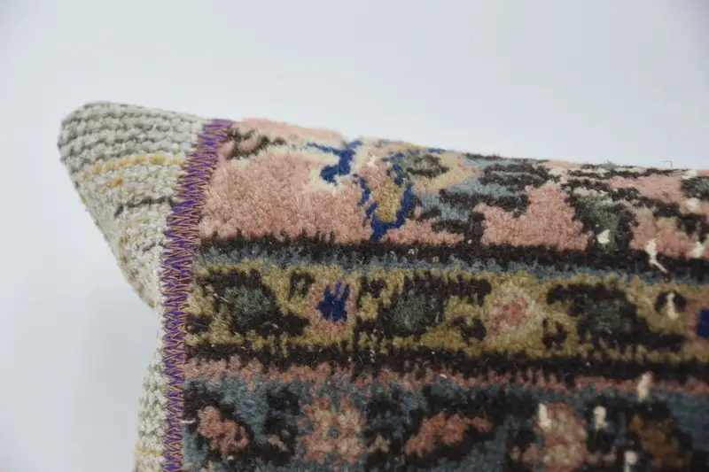 Pillow for Sofa, Indoor Pillow, Handmade Rug Seat Pillow Case, Kilim Cushion Sham, 12x24 Beige Cushion, Pillow, Antique Pillows, Pet Pillow Cover - 2