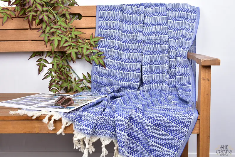 70x38 Cotton Diamond Towel, Bachelorette Towel, Cotton towel, Grandma Gift, Bridemaids Beach Towel, Personalized Wedding Gift, Organic Turkish towel - 3