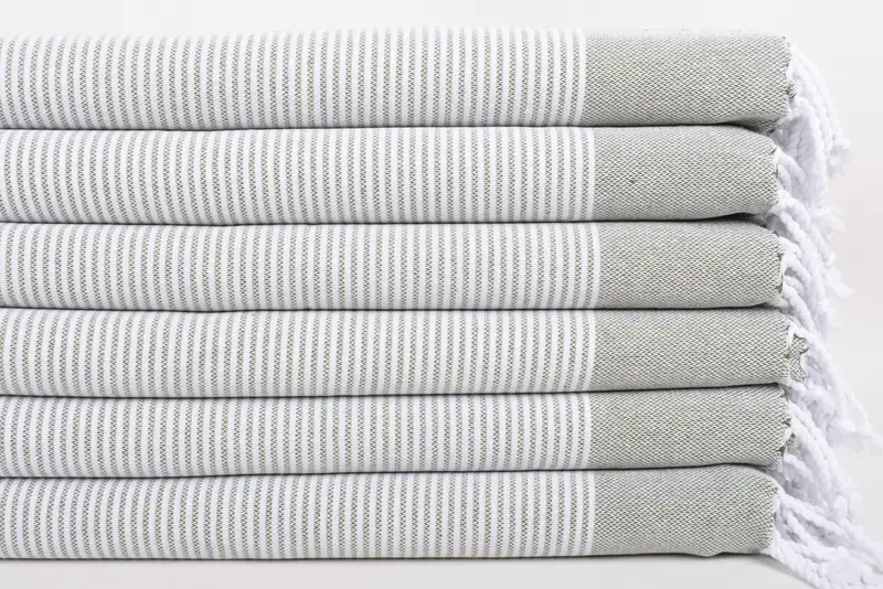 Small Bath Towels, 40x18 Cotton Striped Towel, Personalized Kitchen Towel, Spa Towel, Wedding Gift Kitchen Towel, Bridesmaid Gifts, Halloween Gifts - 3