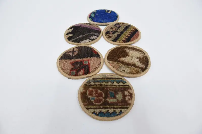 Blaue und braune runde Untersetzer, langlebige Getränkepads