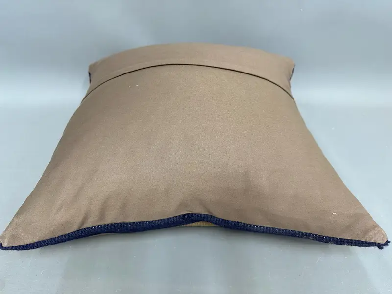 Turkish Kilim Pillow, 20x20 Blue Pillow, Decorative Throw Cushion, Pillow Sham, Handmade Kilim Cushion, Vintage Kilim Throw Pillow - 7