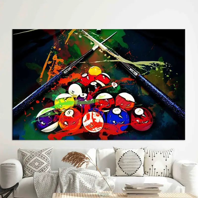 Trendige abstrakte Leinwand: Werten Sie Ihr Spielzimmer mit farbenfroher Kunst auf