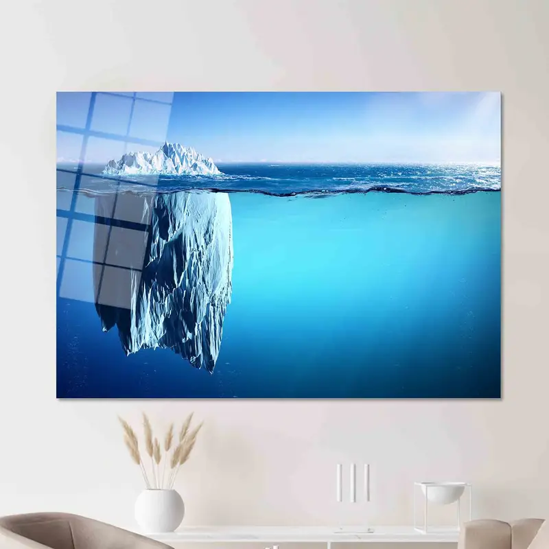 エレガントな青い海の風景プリント キャンバス: オーシャン セレニティ