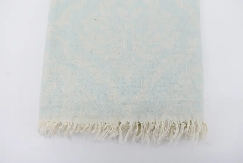 Organic Cotton Towel, 68x36 Cotton Baroque Towel, Bachelor Gifts, Hammam towel, Baby Boy Gift, Turkish beach towel with fringe, Summer Gift - 6