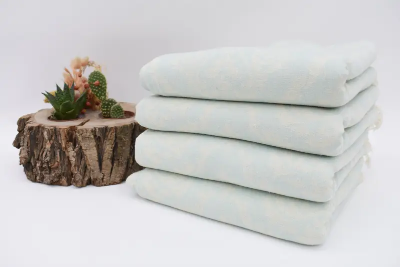 Organic Cotton Towel, 68x36 Cotton Baroque Towel, Bachelor Gifts, Hammam towel, Baby Boy Gift, Turkish beach towel with fringe, Summer Gift - 4