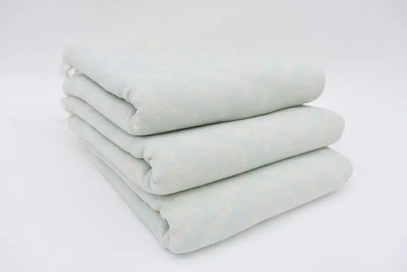Organic Cotton Towel, 68x36 Cotton Baroque Towel, Bachelor Gifts, Hammam towel, Baby Boy Gift, Turkish beach towel with fringe, Summer Gift - 5