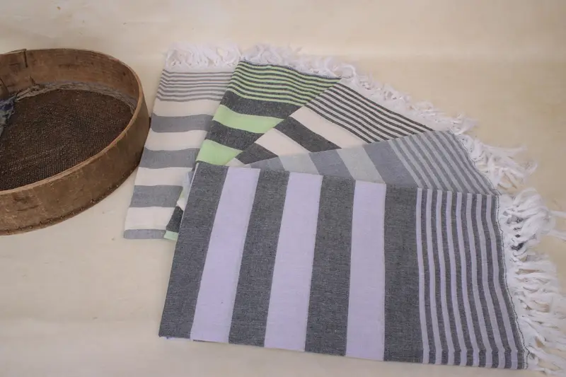 Christmas Favors, Friends Beach Towel, 68x36 Cotton Striped Towel, Personalized Beach Towel, Embroidered Towel, Embroidery Towel, Sand-free towel - 8