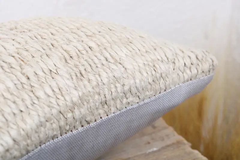 Crochet Pattern Pillow Sham, Home Decor Pillow, 8x16 Beige Pillow Case, Turkish Kilim Pillow, Pillow Cover, Christmas Cushion Cover, Boho Pillow - 6