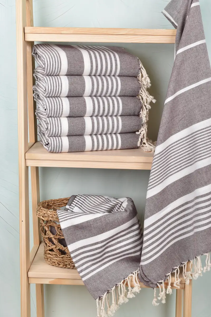 68x38 Cotton Striped Towel, Monogram Towels, Wedding Favors, Turkish bath towel, Luxury Turkish Bath Towel, Spa Gift, Bachelorette Party Decorations - 3