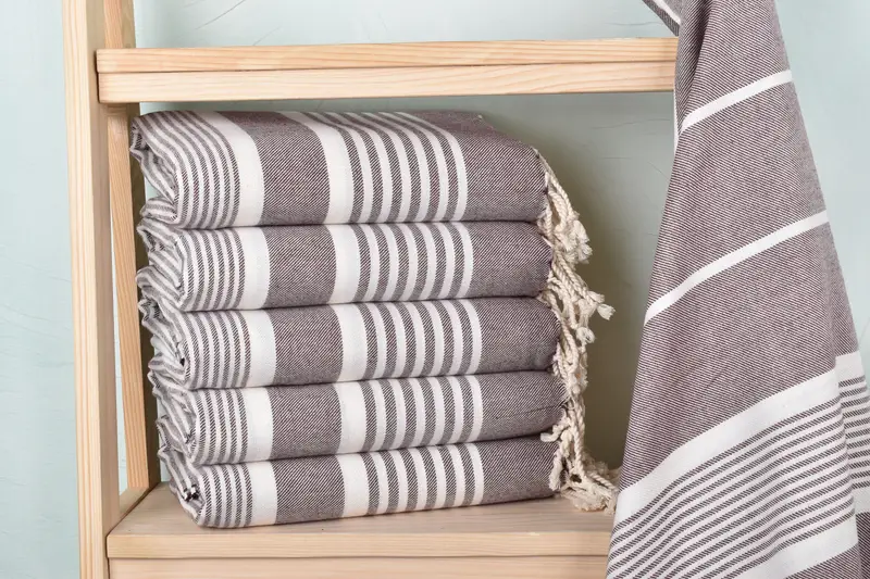 68x38 Cotton Striped Towel, Monogram Towels, Wedding Favors, Turkish bath towel, Luxury Turkish Bath Towel, Spa Gift, Bachelorette Party Decorations - 2
