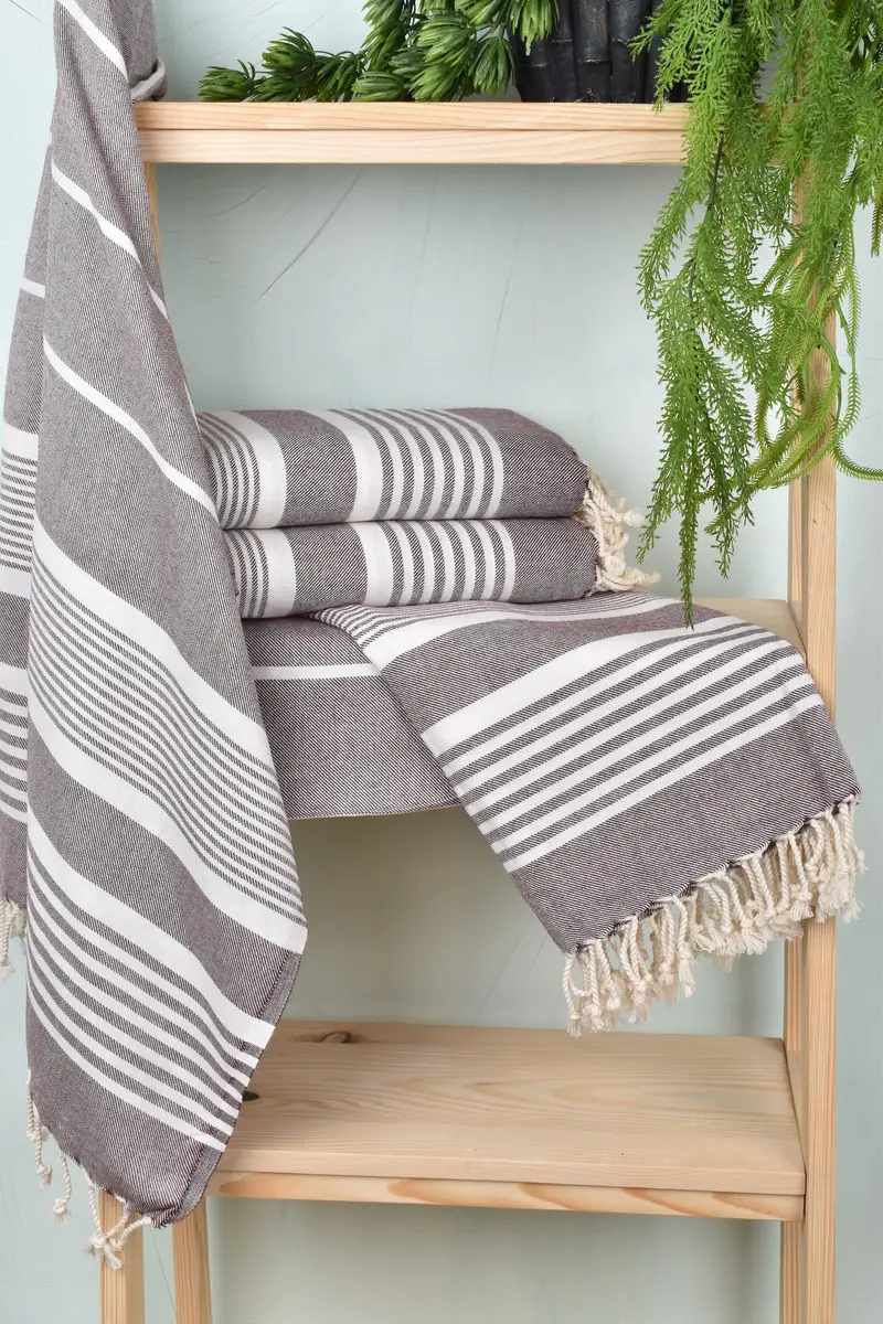 68x38 Cotton Striped Towel, Monogram Towels, Wedding Favors, Turkish bath towel, Luxury Turkish Bath Towel, Spa Gift, Bachelorette Party Decorations - 6