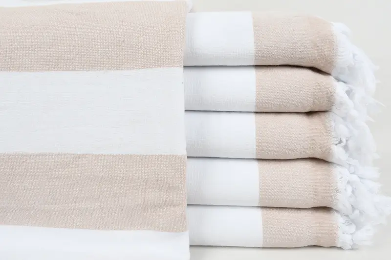 ブライドメイド ギフト タオル、36x63 バスタオル、Fouta、ベージュ - 1