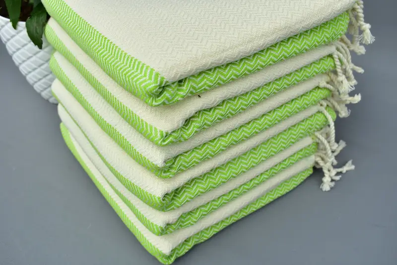 Organic Towel, House Warming Gift, 70x36 Cotton Herringbone Towel, Organic Cotton Towel, Lightweight Turkish towel, Custom Beach Towel, Soft towel - 3