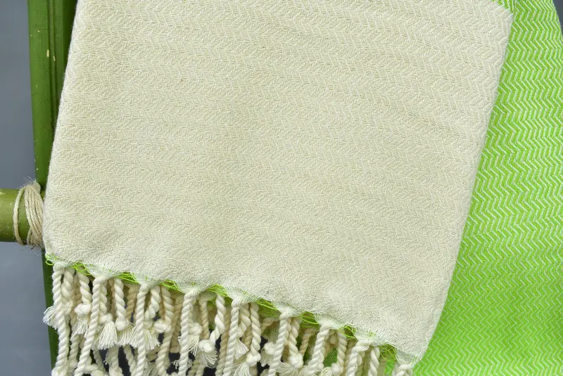 Organic Towel, House Warming Gift, 70x36 Cotton Herringbone Towel, Organic Cotton Towel, Lightweight Turkish towel, Custom Beach Towel, Soft towel - 4