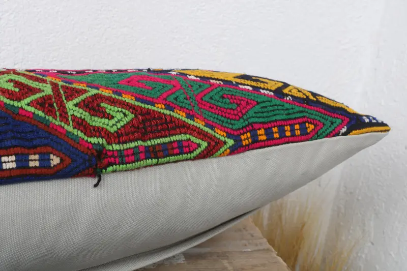 12x36 Blue Cushion Cover, Vintage Kilim Pillow, Kilim Pillow, Gift Pillow, Turkish Corner Cushion Cover, Pillow Cover, Office Chair Pillow - 6