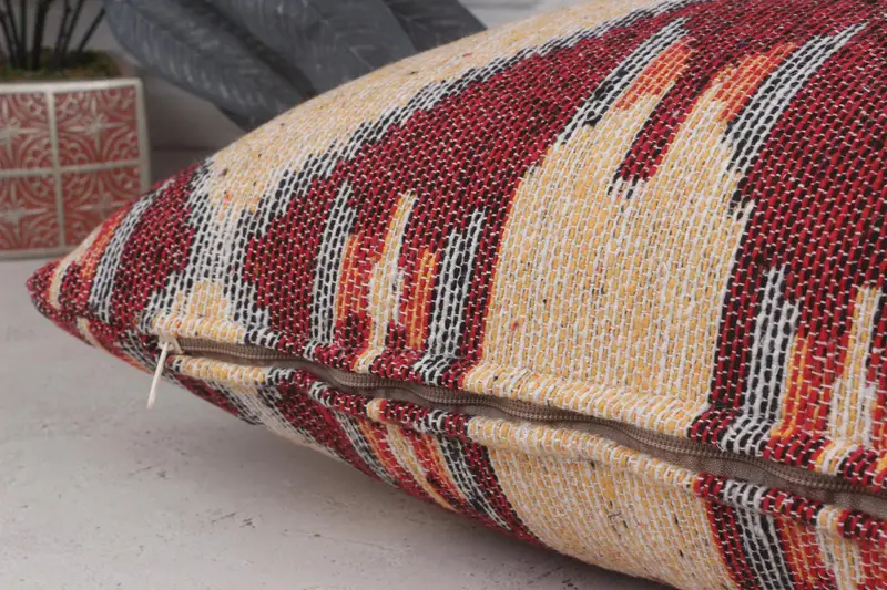 Boho Throw Pillow Sham, Pillow Cover, Antique Pillows, 16x36 Red Pillow, Kilim Cushion Sham, Retro Throw Pillow, Retro Throw Cushion, Kilim Pillow - 6