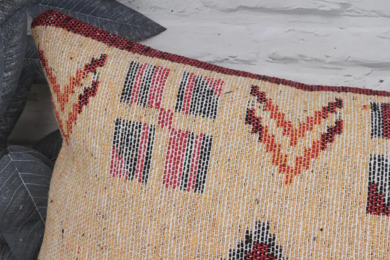 Boho Throw Pillow Sham, Pillow Cover, Antique Pillows, 16x36 Red Pillow, Kilim Cushion Sham, Retro Throw Pillow, Retro Throw Cushion, Kilim Pillow - 2