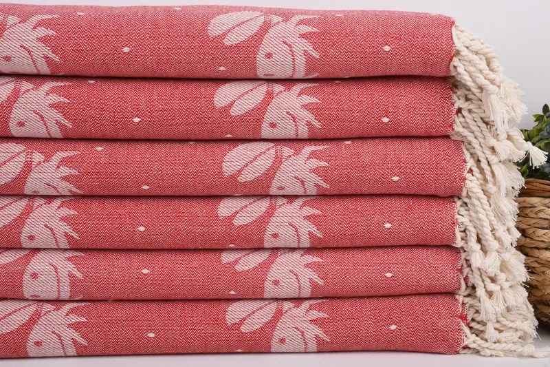 Personalized Gift, 68x40 Cotton Crab Design Towel, Beach towel, Beach Towel Gift, Luxury Turkish peshtemal beach towel, Gym Towel, Bridesmaid Favors - 3