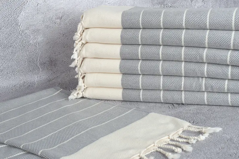 36x16 Cotton Striped Towel, Kitchen Towel, Gifts For Him, Bridal Party Gifts, Small Bath Towels, Gift For Wedding Day, Monogram Kitchen Towel - 2