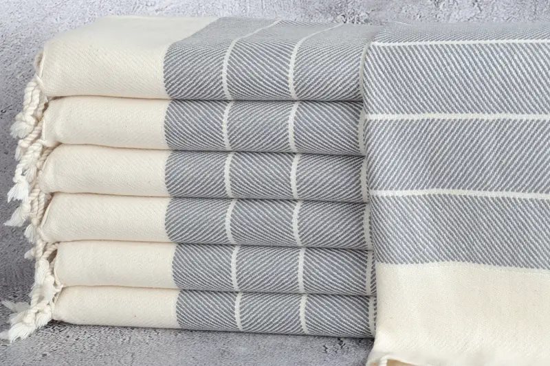 36x16 Cotton Striped Towel, Kitchen Towel, Gifts For Him, Bridal Party Gifts, Small Bath Towels, Gift For Wedding Day, Monogram Kitchen Towel - 1