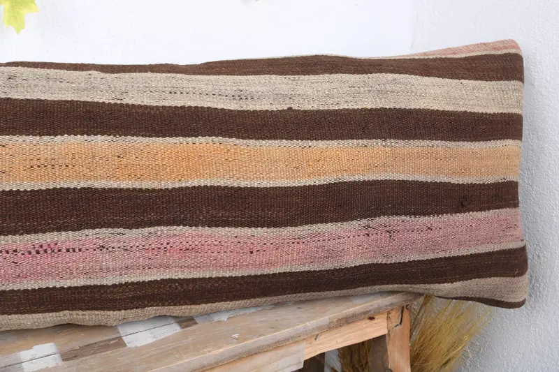 Home Decor Pillow, Cushion Cover, 16x48 Beige Pillow Cover, Boho Pillow Sham Cover, Vintage Kilim Pillow, Sustainable Cushion Cover - 4