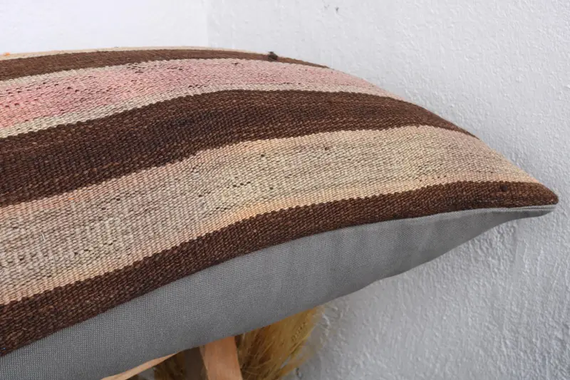 Home Decor Pillow, Cushion Cover, 16x48 Beige Pillow Cover, Boho Pillow Sham Cover, Vintage Kilim Pillow, Sustainable Cushion Cover - 5