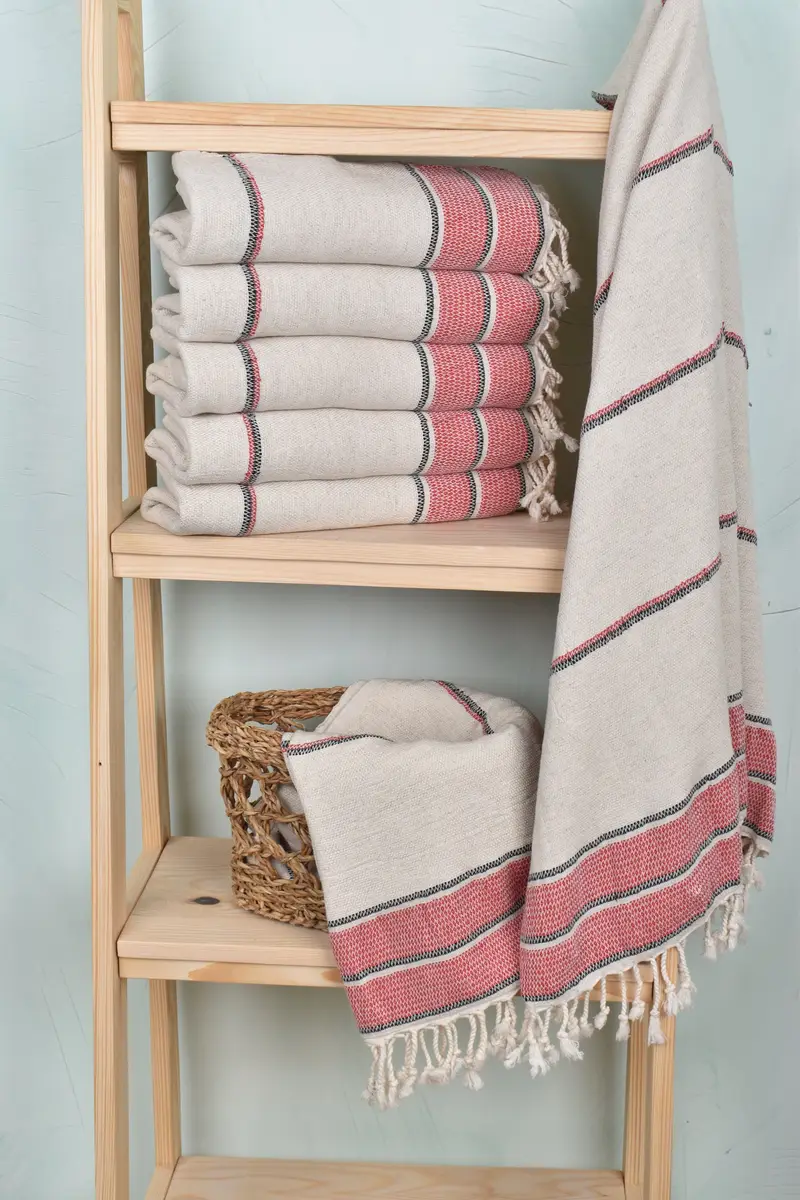 70x36 Linen Striped Towel, Bachelor Party Gifts, Best Friend Gift, Quick-Dry Beach Towel, Bachelorette Gifts, Turkish beach towel with fringe - 3