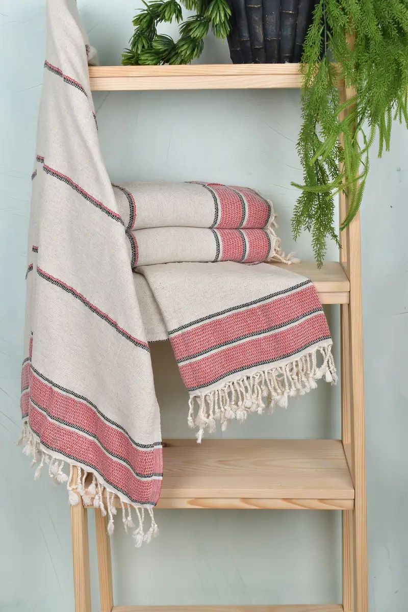 70x36 Linen Striped Towel, Bachelor Party Gifts, Best Friend Gift, Quick-Dry Beach Towel, Bachelorette Gifts, Turkish beach towel with fringe - 6