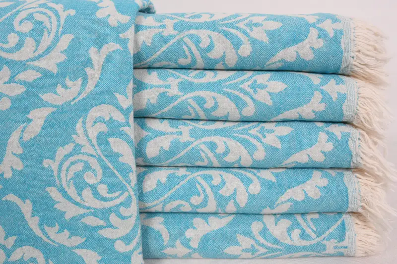 Fouta towel, Sand-resistant towel, Embroidery Towel, Bulk Order Towel, 68x36 Cotton Baroque Towel, Personalized Gift For Her, Turkish beach towel - 1