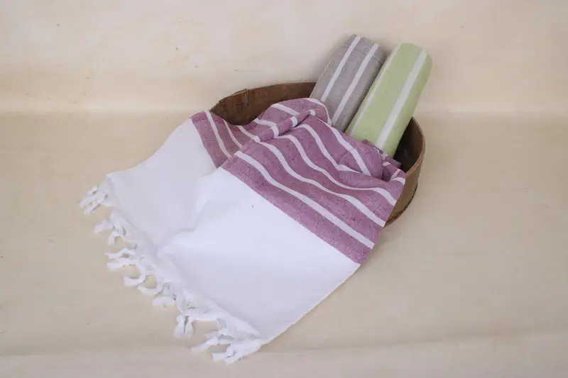 Turkish Towel Bulk, Eco-Friendly Turkish Towel, Yoga Towel, Bath towel, 70x40 Cotton Striped Towel, Bridesmaid Gifts, Birthday Gift, Summer Gift - 7
