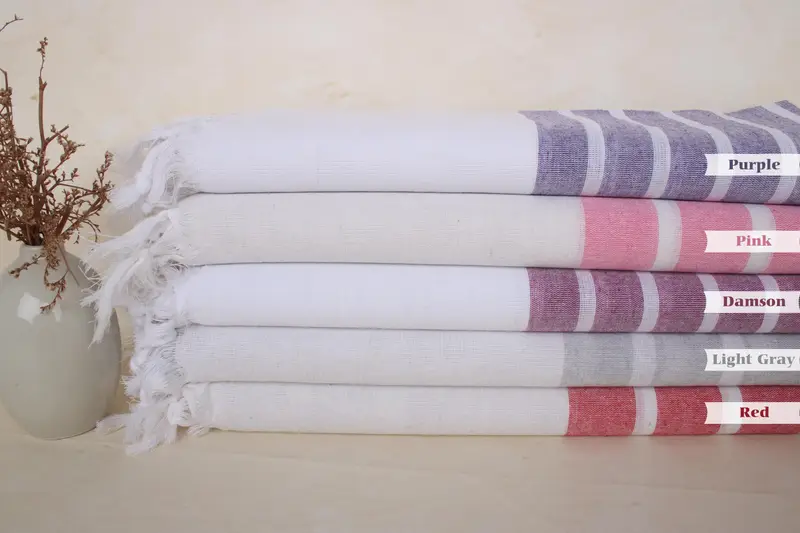 Turkish Towel Bulk, Eco-Friendly Turkish Towel, Yoga Towel, Bath towel, 70x40 Cotton Striped Towel, Bridesmaid Gifts, Birthday Gift, Summer Gift - 1