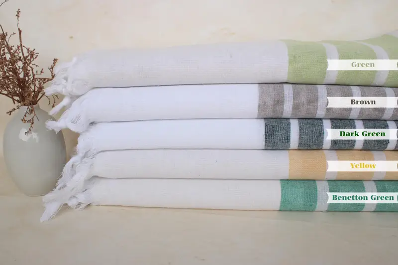 Turkish Towel Bulk, Eco-Friendly Turkish Towel, Yoga Towel, Bath towel, 70x40 Cotton Striped Towel, Bridesmaid Gifts, Birthday Gift, Summer Gift - 2