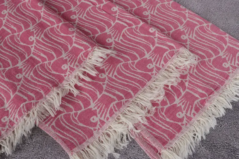 Kitchen Towel, Bridesmaid Gifts, Monogrammed Hand Towel, Bathroom Towel, 40x24 Cotton Fish Design Towel, Gift For Him, Turkish Towel Monogram - 6
