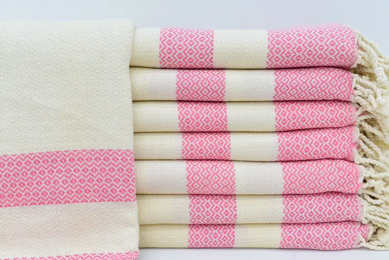 Bachelorette Party Gifts, Bridal Shower Favor, 70x40 Cotton Geometric Towel, Turkish Towel USA, Personalized Home Gift Wedding, Summer Gift - 1