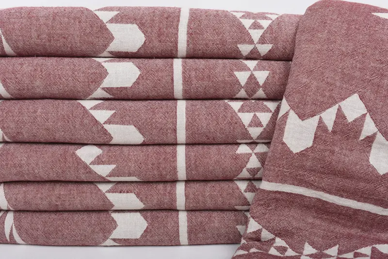 70x60 Cotton Geometric Towel, Boho Throw Blankets, Turkish Bedspread, Bachelorette Gifts, Wedding Favors, Personalized Wedding Gift - 3