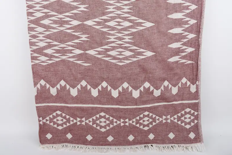 70x60 Cotton Geometric Towel, Boho Throw Blankets, Turkish Bedspread, Bachelorette Gifts, Wedding Favors, Personalized Wedding Gift - 1