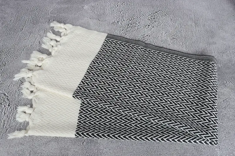 Bridesmaid Gifts Personalized, 34x18 Cotton Zigzag Design Towel, Bridesmaid Gifts, Holiday Towel, Wedding Gift, Personalized Kitchen Towel - 6