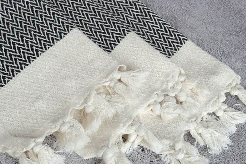 Bridesmaid Gifts Personalized, 34x18 Cotton Zigzag Design Towel, Bridesmaid Gifts, Holiday Towel, Wedding Gift, Personalized Kitchen Towel - 5