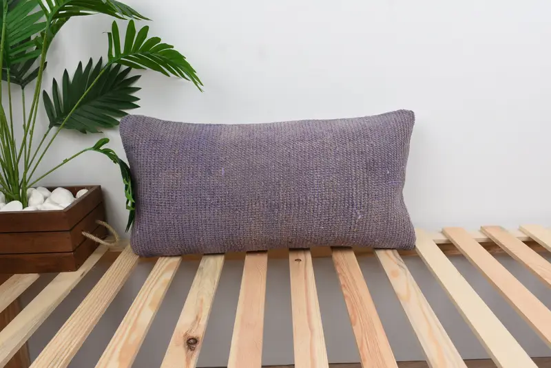 Decorative Pillow Cover, Throw Kilim Pillow, Cushion Case, Vintage Kilim Pillow, Accent Cushion, 12x24 Pink Pillow Case, Antique Pillows - 1