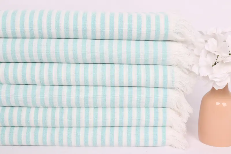 First Wedding Anniversary Gift, 70x40 Cotton Striped Towel, Family Gift, Bachelorette Party Decorations, Bridesmaid Gift, Custom Beach Towel - 3