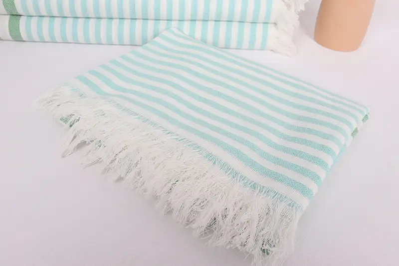 First Wedding Anniversary Gift, 70x40 Cotton Striped Towel, Family Gift, Bachelorette Party Decorations, Bridesmaid Gift, Custom Beach Towel - 5