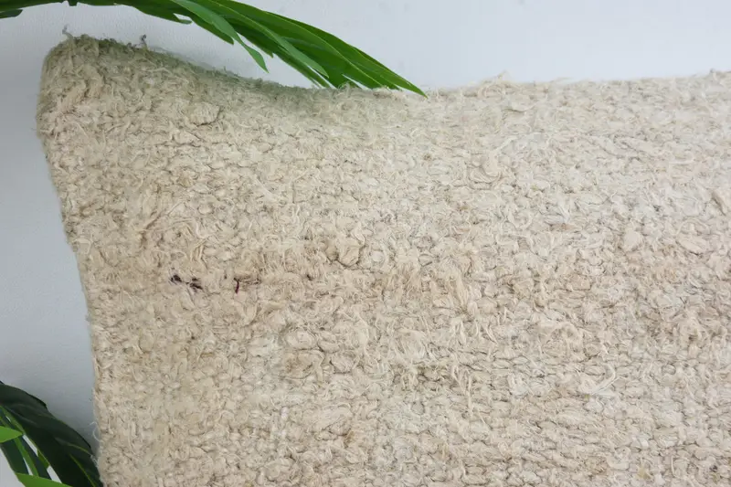 Kilim Rug Pillow Sham, Pillow for Couch, Knitted Pillow, Handmade Kilim Cushion, 16x16 Beige Cushion, Boho Pillow, Pillow Cover - 2